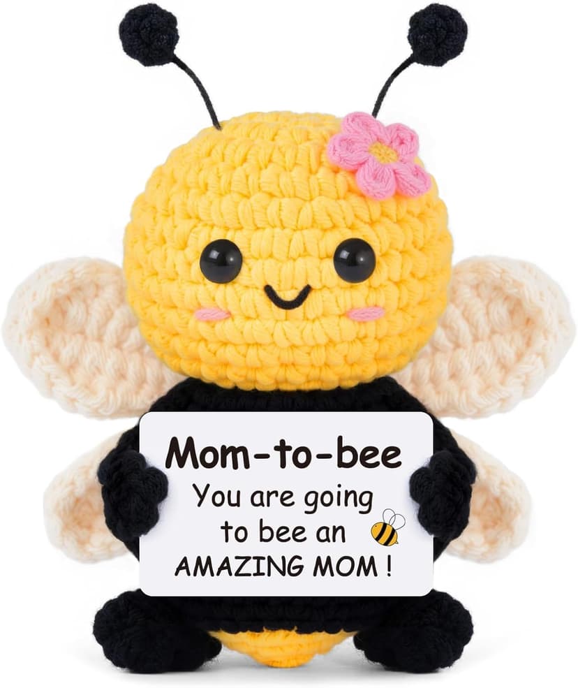 Mom to Be Gifts, Pregnancy Gifts for Expecting Mom, First Time Moms, Wife, Friend, Sister, Mommy to Be Gift, Gift for Pregnant Women, Cute Handmade Crochet Bee Support Present B0F99T7Q2R