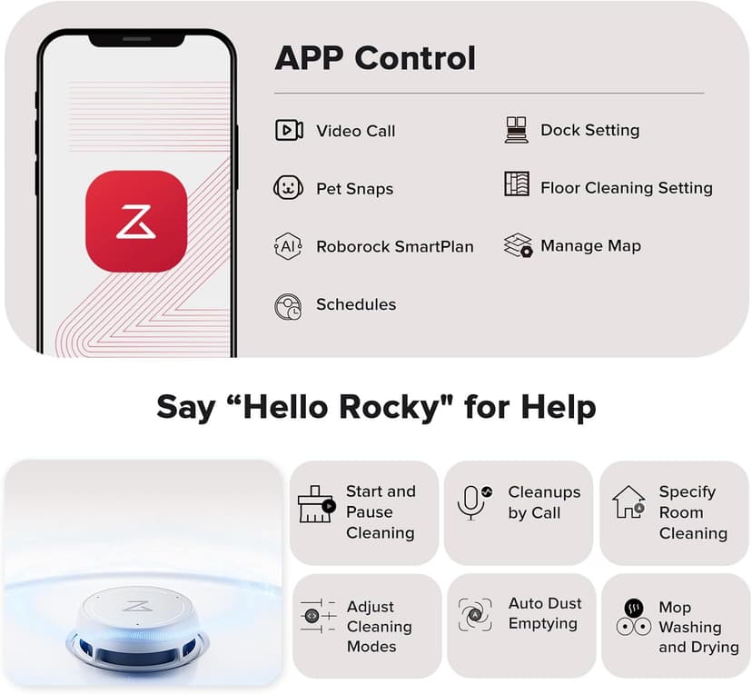 roborock Qrevo Curv Robot Vacuum and Mop, Zero-Tangling, AdaptiLift Chassis, FlexiArm Technology, Al Obstacle Recognition, 17mm Mop Lift, 18,500Pa Suction, Hot Water Mop Washing & Dock Self Cleaning