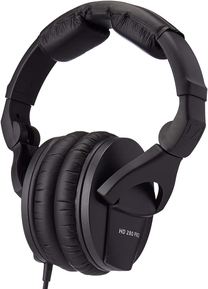 Sennheiser HD 280 PRO Closed-Back Over-Ear DJ & Monitoring Headphones | Collapsible Design & Swivelling Ear Cups | 3M Coiled Cable & 1/4" Jack Adaptor Included (506845)