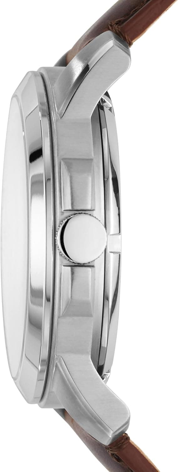 Fossil Men's Grant Quartz Stainless Steel and Leather Chronograph Watch