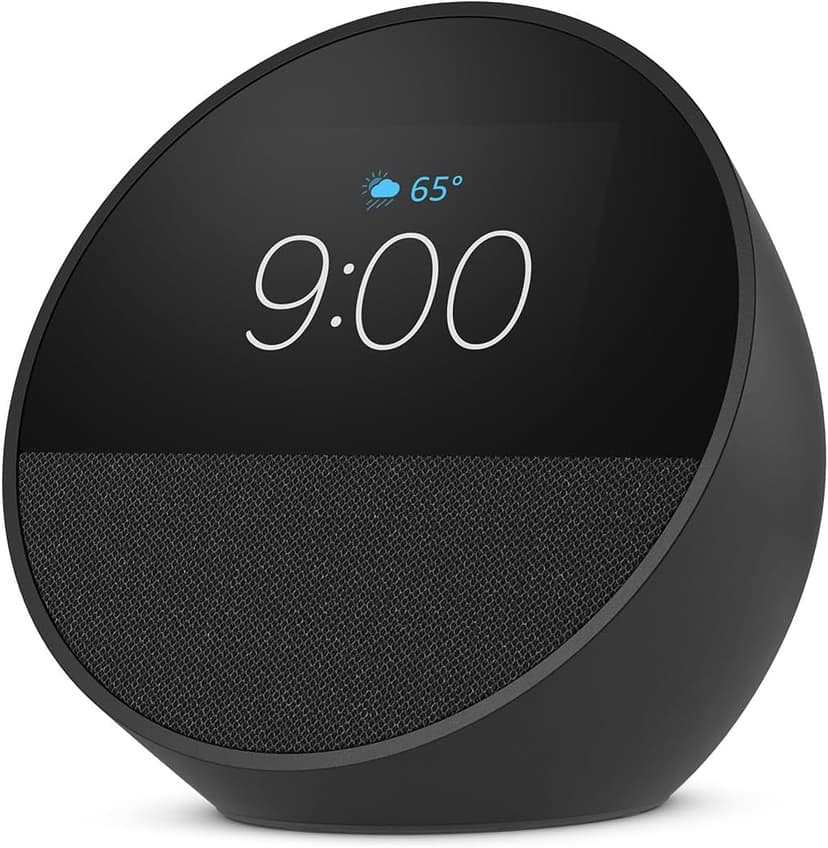 Amazon Echo Spot (newest model), Great for nightstands, offices and kitchens, Smart alarm clock, Designed for Alexa+, Black B0BFC7WQ6R