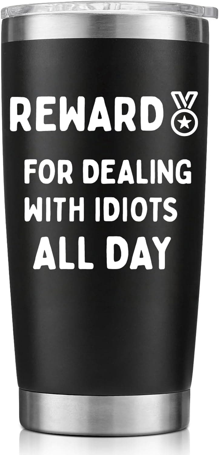 Funny Office Gifts for Coworker, Boss Lady, Manager, Leader-Tumbler 20oz Funny Gifts for Boss Coworkers Teacher Nurse-Bosses Day Gifts for Women B0HF3MH1B9