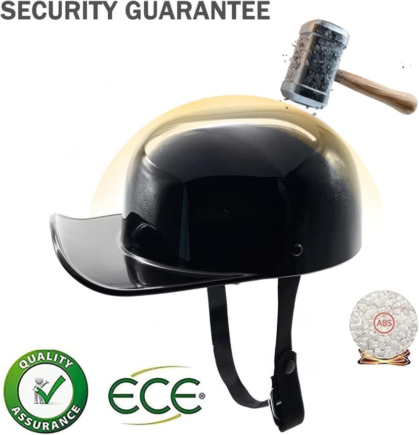 Vintage Open Face Motorcycle Helmet with Goggles, DOT Approved Half Helmet for Men & Women, Retro Jet Scooter Moped Cruiser Chopper Street Bike Helmet