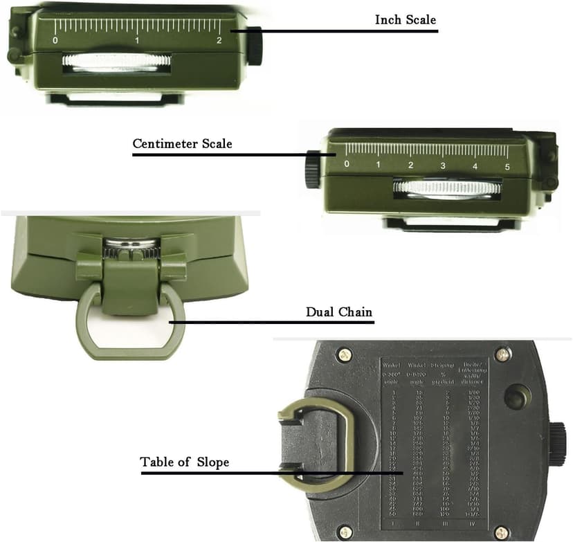 Compass, Hiking Compass for Survival with Lensatic – Water-Resistant Durable and Pocket-Sized