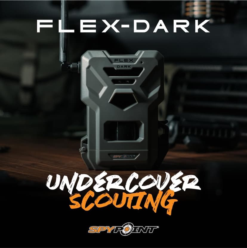 SPYPOINT Flex-Dark Twin Pack Cellular Trail Camera, 40MP Photos, 1080p Video + Sound, No-Glow Game Camera, Hunting Night Vision, Motion Activated,100ft Detection, No WiFi Needed Trail Cam