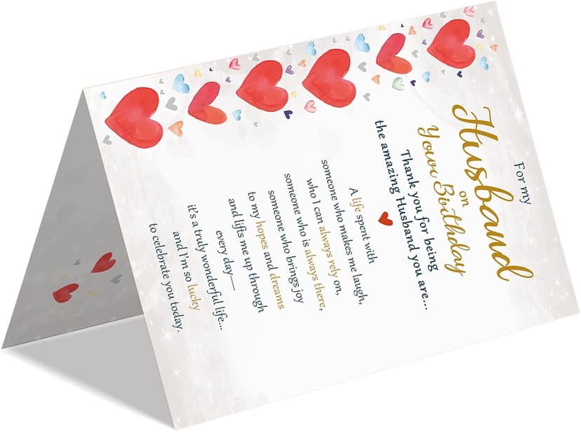 Happy Birthday Decorations for Men, 8x5.3 Inches, Double, Sided Beixian Funny Birthday Card Gifts for Husband from Wife B0FPPZBHDL