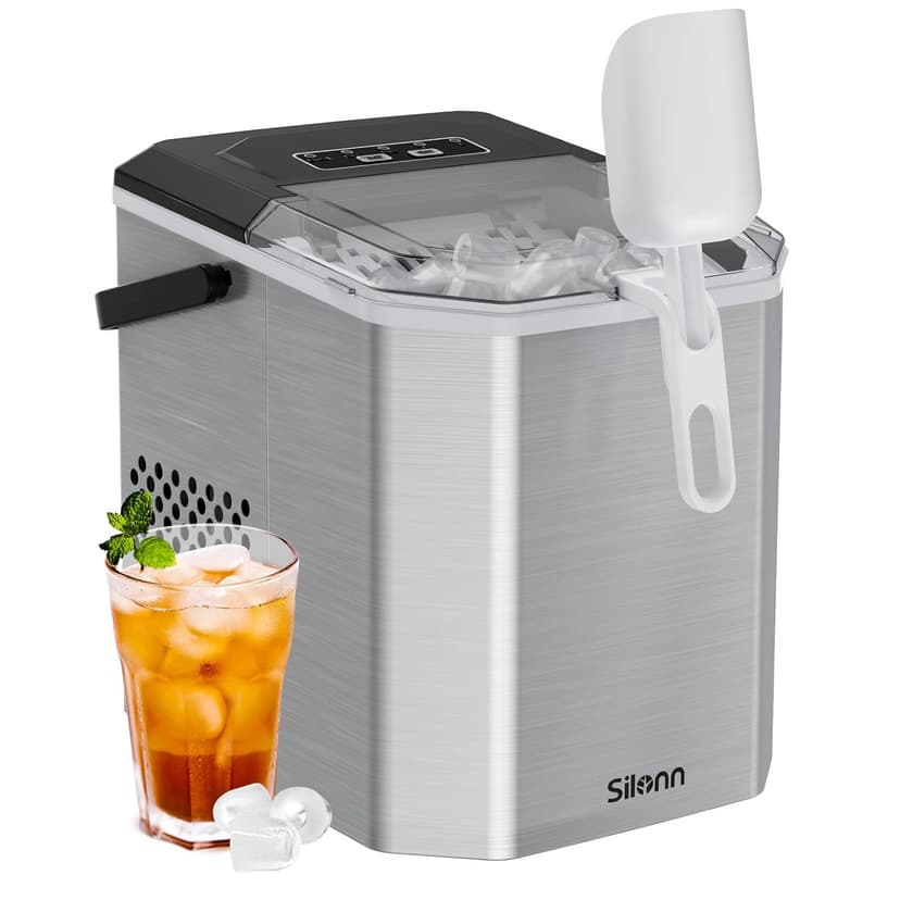 Silonn 2″ Sphere Ice Maker, Clear Ice Ball Maker with Slow-Melting, 4 pcs in 35 Mins, 144 pcs/Day, Crystal Sphere & Rapid Sphere Technology, Self-Cleaning Ice Maker Countertop Ideal for Whiskey