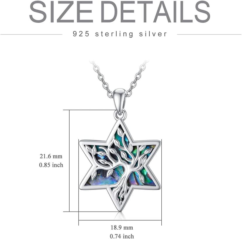 ONEFINITY Tree of Life Necklace 925 Sterling Silver Abalone Shell Celtic Knot Pendant Necklace for Women Jewelry B08ZYHKWJR