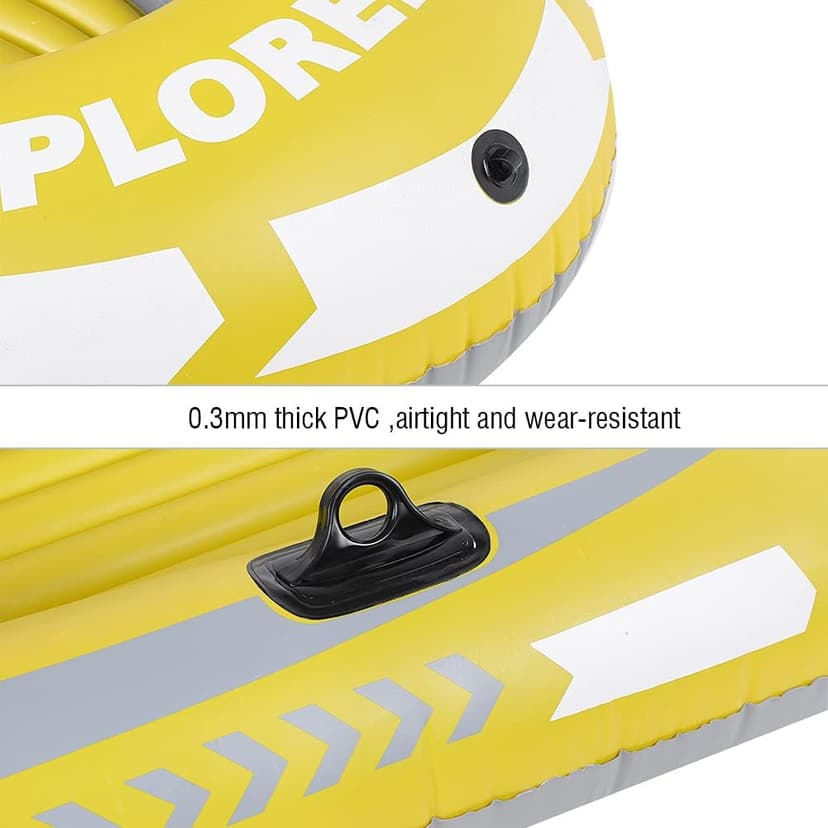 Inflatable Kayak Boat PVC Air Canoe for Fishing Diving Drifting (1 Person Rowing with Double Valve) Inflatable Boat PVC Boot Canoes