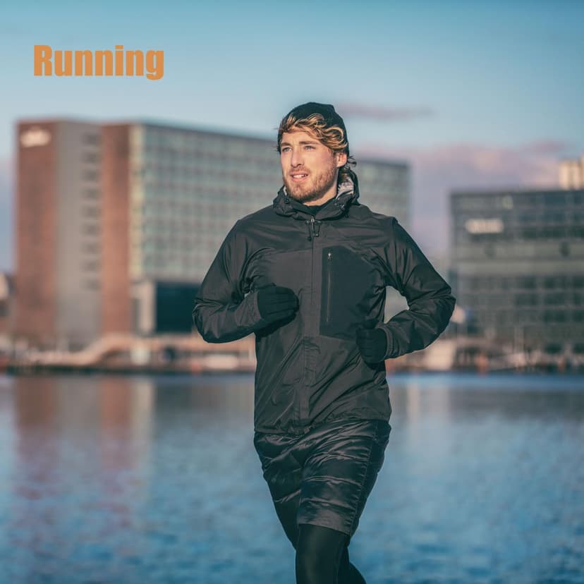 ihuan Winter Warm Running Gloves Women Men, Super Sensitive Touch Screen Fingers for Cold Weather, Thin Lightweight Liner Gloves for Ski, Snow, Hiking, Driving, Camping, Cycling Gift for Women Men