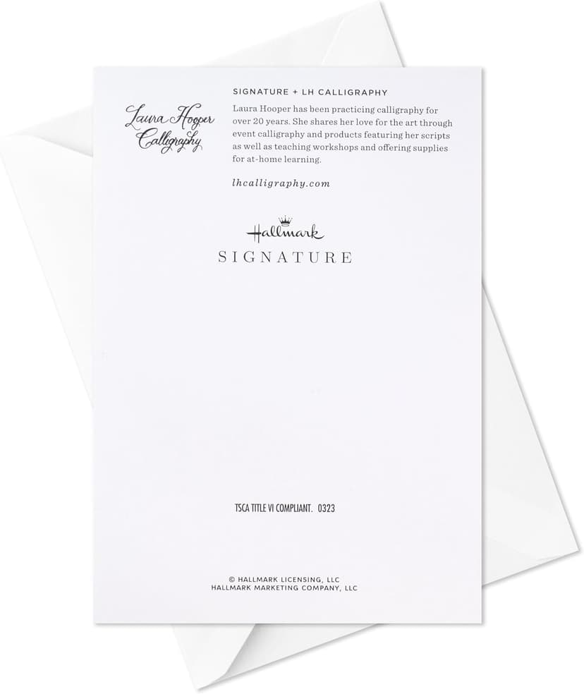 Hallmark Signature Anniversary Card (Gold and Woodgrain, Love You More) for Husband, Wife, Partner, Spouse