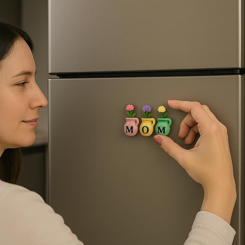 Mini Vase Magnets for Fridge - Christmas Mom Gifts from Daughter, Unique Birthday Gifts for Mom from Son, B0FCFN5RYC