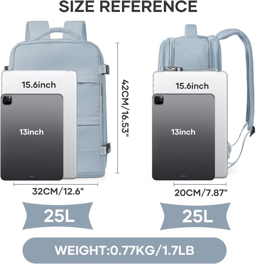 coowoz Travel Backpack For Women Men,Carry On Backpack,Hiking Backpack Waterproof Outdoor Sports Rucksack Casual Daypack travel essentials（Gray Blue） | Carry On Backpack, Hiking Backpack, Waterproof, Outdoor Sports, Rucksack, Casual Daypack