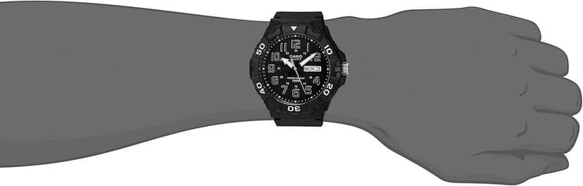 Casio MRW200H Series | Men's Analog Watch | Sporty Design | 100 Meter Water Resistance | Date Display | Rotary Bezel | Regular Time Keeping (HR, Min, SEC, PM, Date, Day) | 3 Year Battery