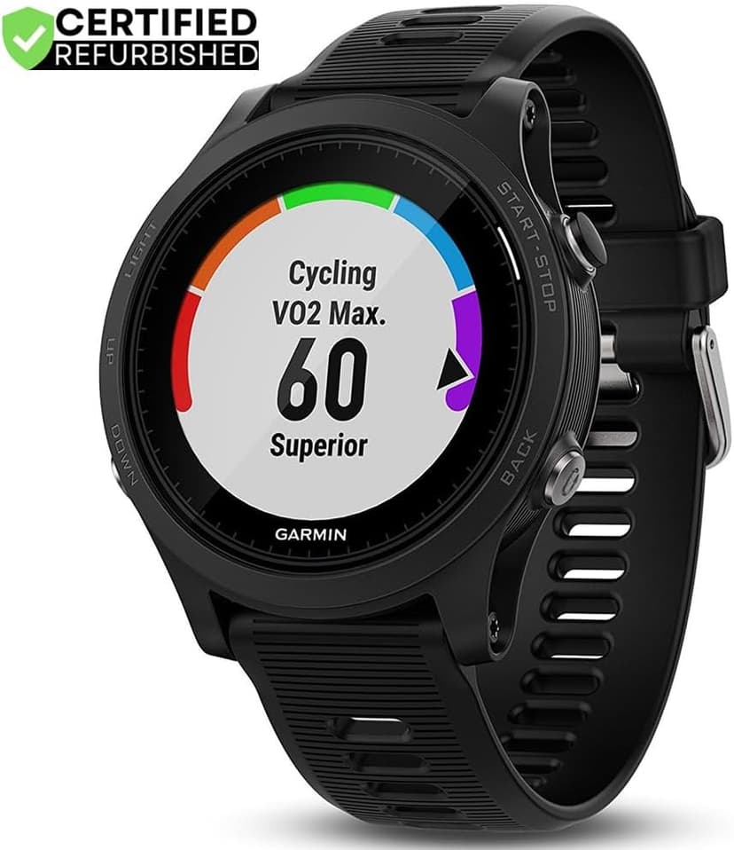 Garmin 010-N1746-00 Forerunner 935 GPS Watch, Multisport, Altimeter, Battery, Black (Renewed) Bundle with 2 YR CPS Enhanced Protection Pack