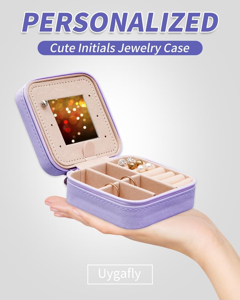 Christmas Gifts for Teens Girls - Gifts for Teen Girl Trendy Stuff,Birthday Gifts for 5 6 7 8 9 10 11 12 13 14 15 Year Old Girls,Cute Travel Jewelry Case Small Box | Lavender,A