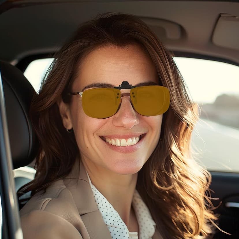 WANGLY Polarized Unisex Clip on Flip up Sunglasses over Prescription and Reading Glasses Frames