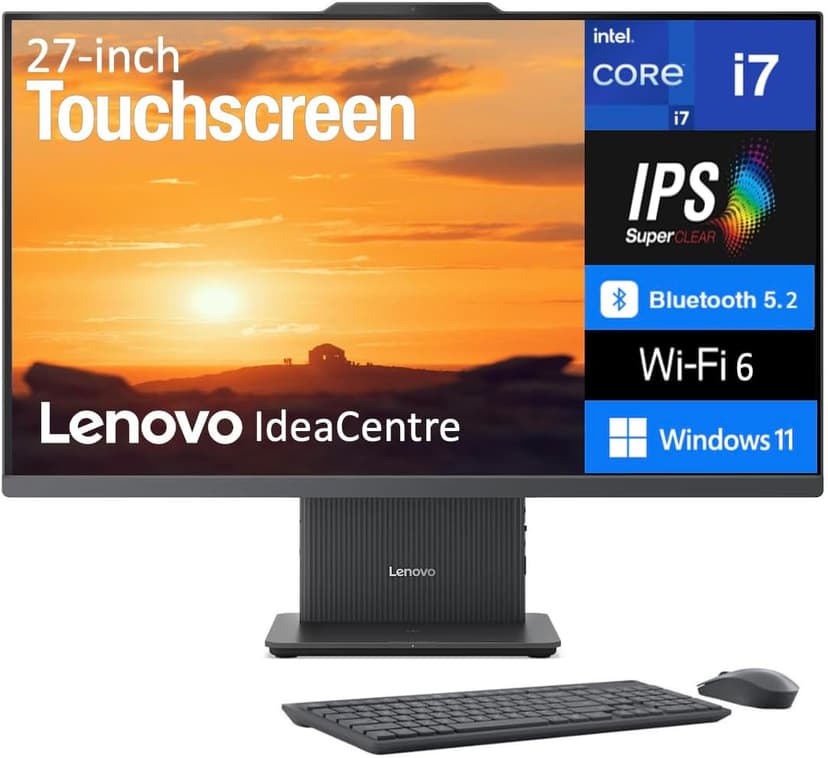 Lenovo IdeaCentre HIGH Performance All-in-One 27" Touchscreen IPS FHD Display (Intel i7-13620H, 32GB DDR5, 1TB SSD, Intel UHD, WiFi 6, Webcam, Bluetooth 5.2, Win 11 Home) w/USB-C Dock