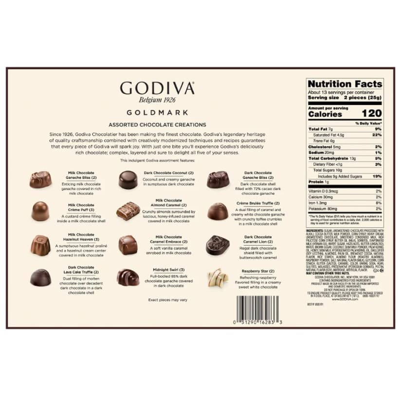 Godiva Premium Assorted Chocolates, 27-count B0FR9VHK44