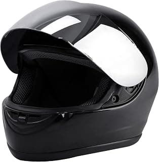 TCMT Full Face Motorcycle Helmet for Adults Men Women, Lightweight Polycarbonate Street Bike Dirt Bike Helmet with Anti-Scratch Mirror Shield and Removable Liner, DOT Approved