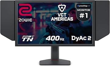 BenQ Zowie XL2566X+ | 24.1 | Fast TN 400Hz Gaming Monitor for Esports | Motion Clarity DyAc2 | 1080p | XL Setting to Share | Shielding Hood | New Industrial Grade Ball Bearing Height Adjustment