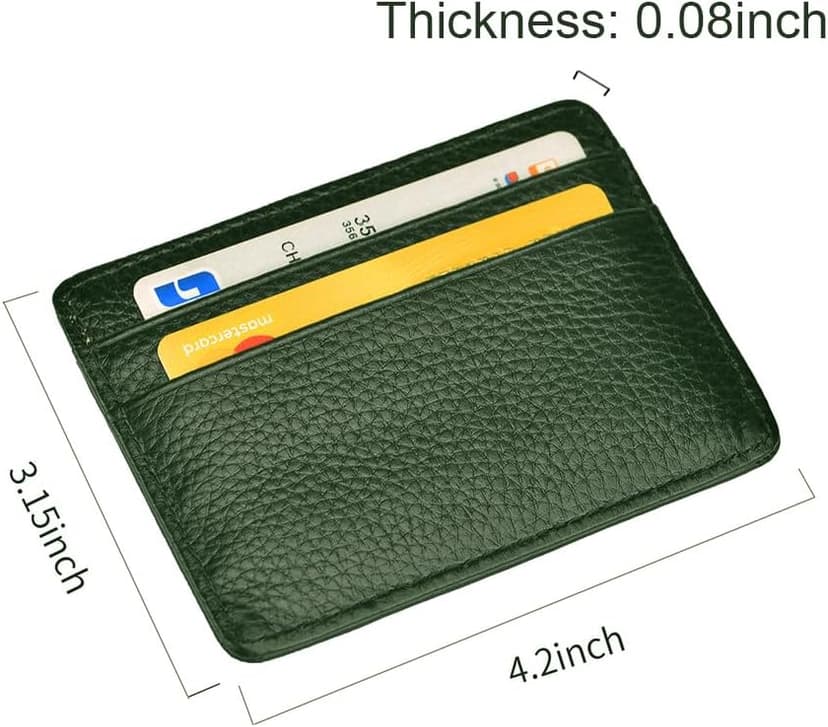 EASTNIGHTS Credit Card Holder Slim Wallet Leather Minimalist Wallet with ID Window