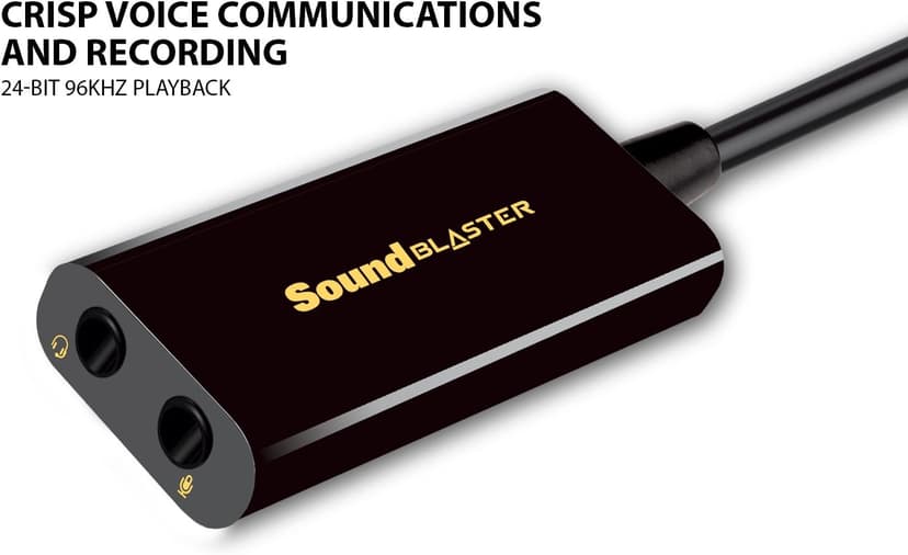 Creative Labs Sound Blaster Play! 3 External USB Sound Adapter for Windows and Mac. Plug and Play (No Drivers Required). Upgrade to 24-Bit 96Khz Playback