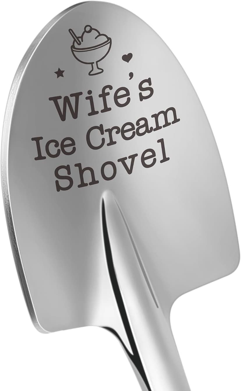 Wife Stocking Stuffers White Elephant Gifts, Romantic I Love You Gift for Her Valentines Mothers Day, Wifes Ice Cream Shovel Wife Gift from Husband, To My Wife Christmas Anniversary Birthday Gifts Her B0DY7GNQ58