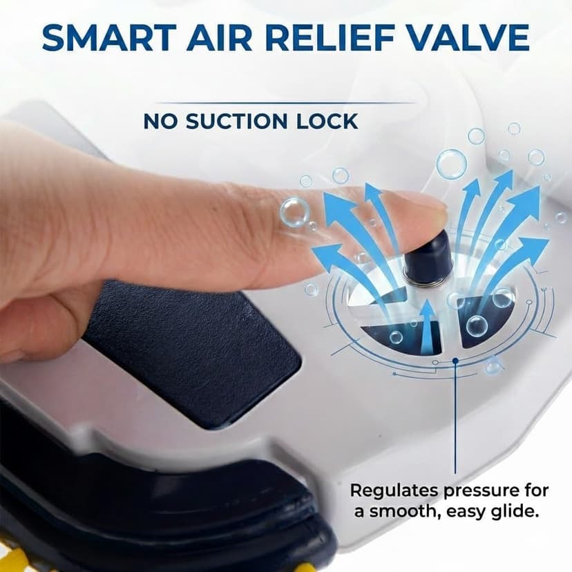 ProMotus Weighted Pool Vacuum Head, Vinyl-Safe No Wheels Manual Cleaner with Air Relief Valves，Multi-Directional Brushes for Above Ground & Inground Pools, Universal Fit for 1-1/4" & 1-1/2" Hoses