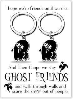Cute Halloween Gifts Ghost Keychain Boo Basket Stuff Halloween Themed Gifts Boo Basket Gift Ideas Funny Friend Gift for Women Bestie Sisters Friendship Present