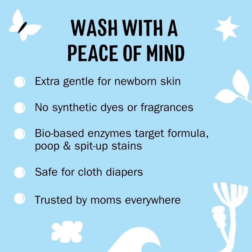 Molly's Suds Baby Laundry Detergent Powder | Removes Formula, Poop & Spit-Up Stains | Extra Gentle for Newborns (Fragrance Free)