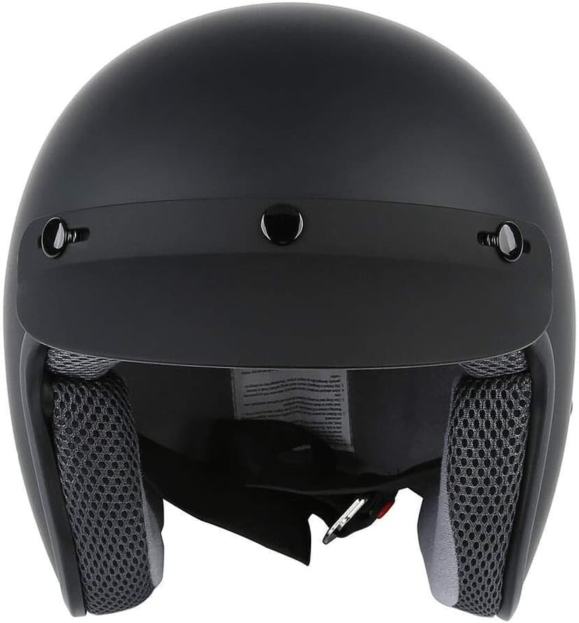 TCMT Adult Motorcycle 3/4 Open Face Helmet With Visor Cafe Racer Cruiser DOT Approved Size L