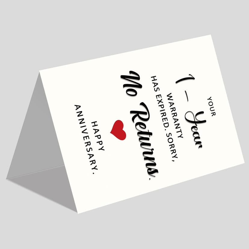 Wedding Anniversary Cards Gifts for Husband Wife Couples, 1 Year Anniversary Cards Gifts for Boyfriend Girlfriend Him Her Funny 1st Anniversary Card, Anniversary Card Gifts for Men Women B0FVTLC5C9
