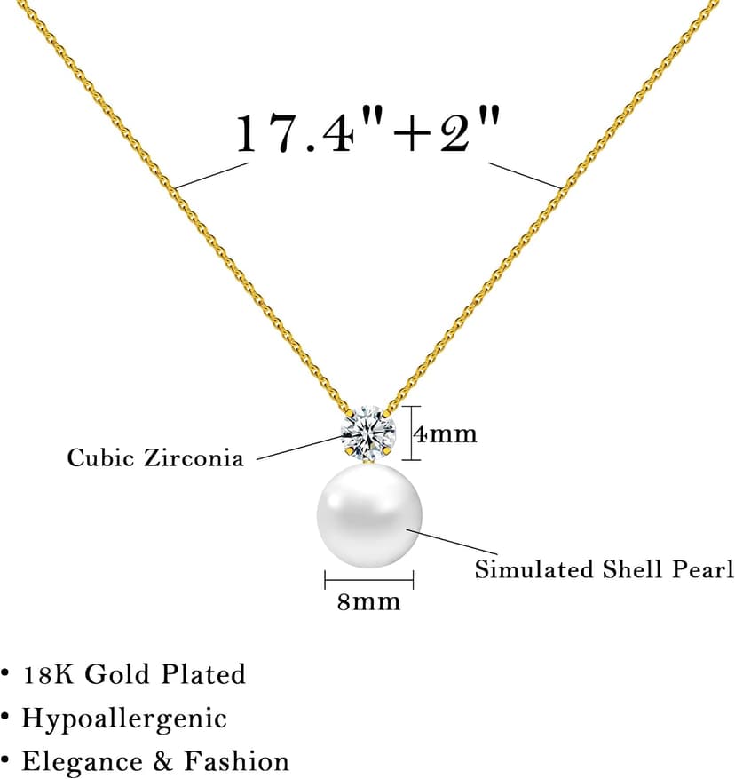 Bonus Mom Necklace from Daughter, Mother in Law Necklace from Son, Step Mom, Mother of the Groom Gifts, with Cubic Zirconia PEALICIOUS Single Pearl Necklace as Birthday Wedding Gift for Bonus Mom MIL B0F32L38F2
