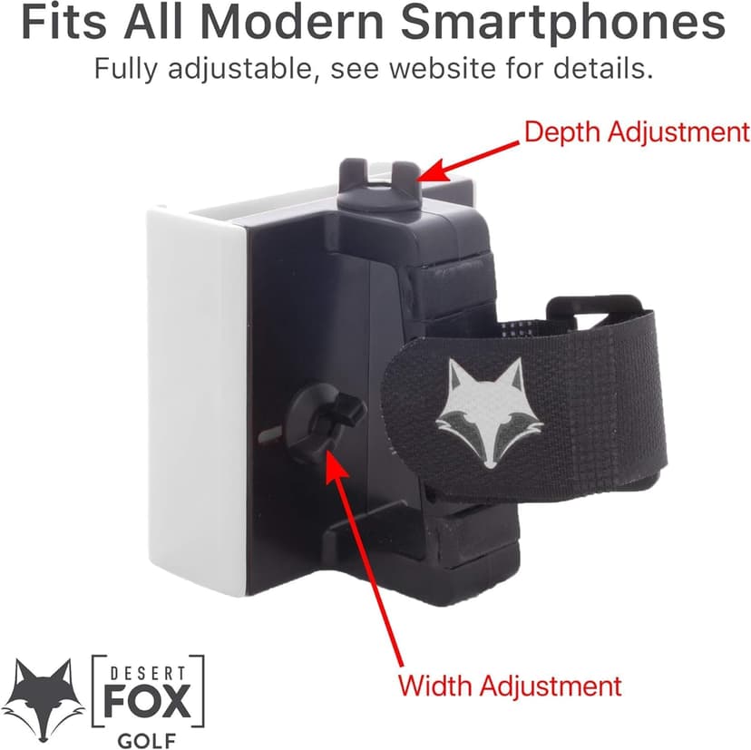 DESERT FOX GOLF Phone Caddy – American Flag Golf Cart Phone Holder – Secure Hook-and-Loop Mount, One-Hand Access, Universal Fit, Patriotic Golf Accessories (Green Line) B08N5HCCKG