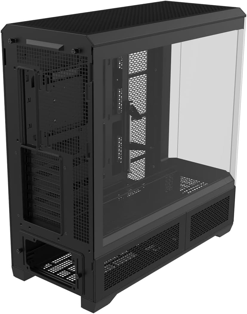 Thermaltake View 600 TG; Full Tower; 420mm Radiator Support; 480mm GPU Clearance; Hidden Connector Support; Rotatable PCIe Slots; 220mm PSU Clearance; Black; CA-11H-00F1WN-00
