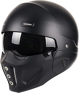 Open Face Full face Helmet Motorcycle Modular Helmets for Unisex-Adult Street Bike Cruiser Scooter DOT Approved