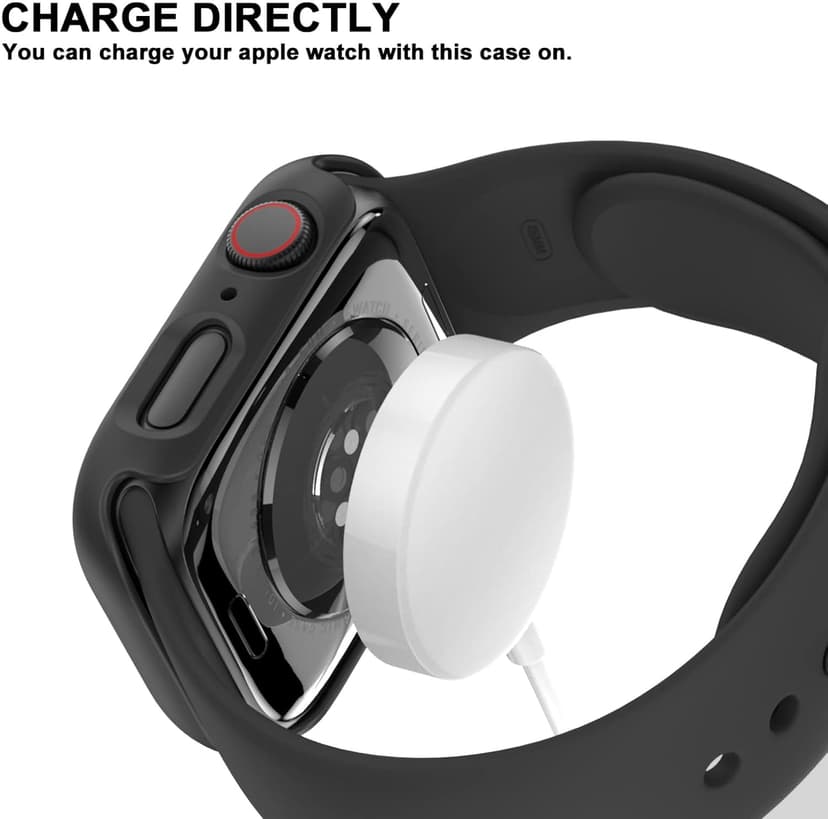 6 Pack Hard PC Case with Tempered Glass Screen Protector 44mm for Apple Watch SE 3/SE(2nd) Series 6/SE/5/4,Rontion Ultra-Thin Scratch Resistant Full Protective Bumper Cover for iWatch 44mm Accessorie