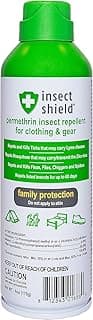 Insect Shield Premium Permethrin Spray - Tick, Flea, Fly, Mosquito, Chigger, Spider & Bed Bug Repellent for Clothing, Gear, Furniture, & Tents, Last up to 60 Days, Clear, 6 Oz Aerosol