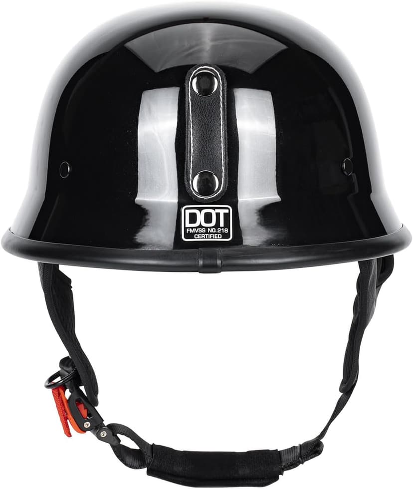 DOT Certified German Style Motorcycle Half Helmet, Vintage ABS Lightweight Helmet for Adults, Retro Half Face Helmet for Cruiser Scooter Chopper