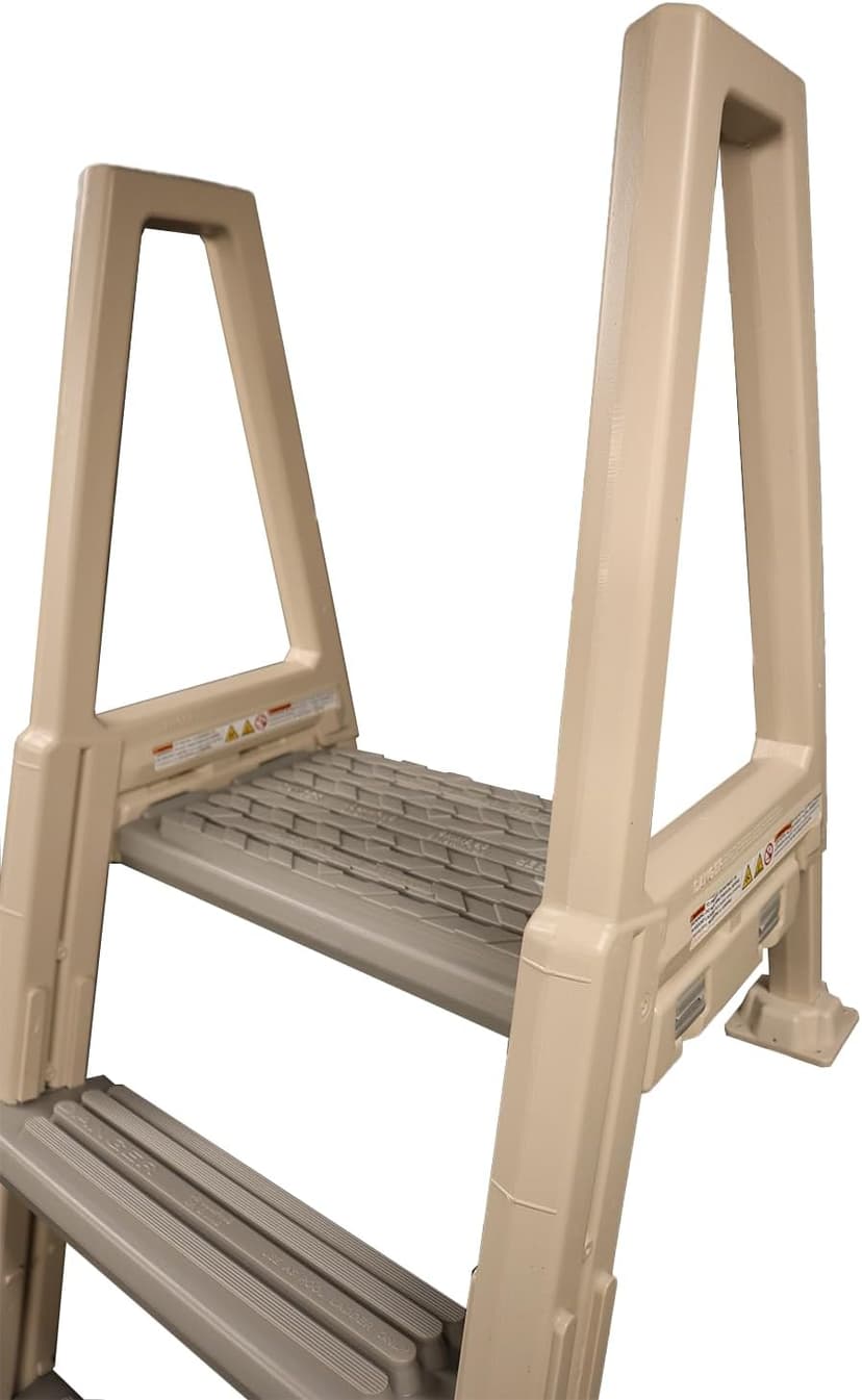 Confer Plastics 6000X Heavy Duty Above Ground in-Pool Swimming Ladder for Decks Adjustable from 42IN to 56IN HIGH