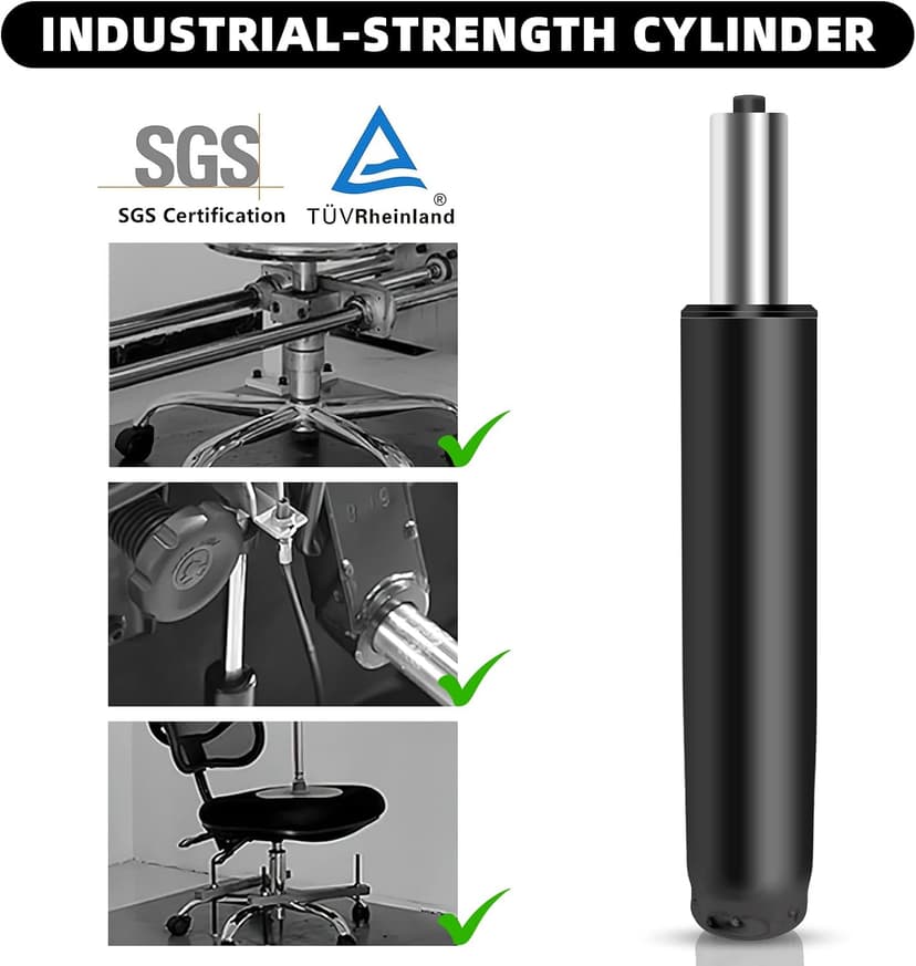 Omyoffice Office Chair Cylinder Replacement,Heavy-Duty Highest End Class 4 Hydraulic Pneumatic Piston, Universal Size Fits Most Chairs