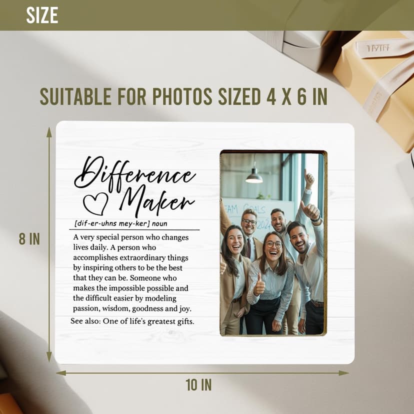 Difference Maker Definition Gifts Picture Frame, Difference Maker Gifts Picture Frame for Employees Coworker Colleage B0GGBWY5C7