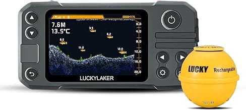 LUCKY Kayak Portable Fish Finder Transducer Wireless Sonar Fish Finders Boat Rechargeable Handheld Fish Depth Finder Fishing MT-202