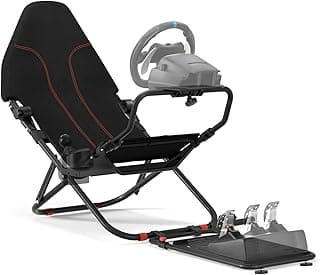 RACGTING Racing Simulator Cockpit for G29/G920/G923, Foldable & Adjustable Racing Seat for Thrustmaster T300RS/248/T-GT II, Fanatec CSL DD/GT DD Pro/ClubSport DD/DD+, MOZA R5, SIMAGIC Alpha Mini