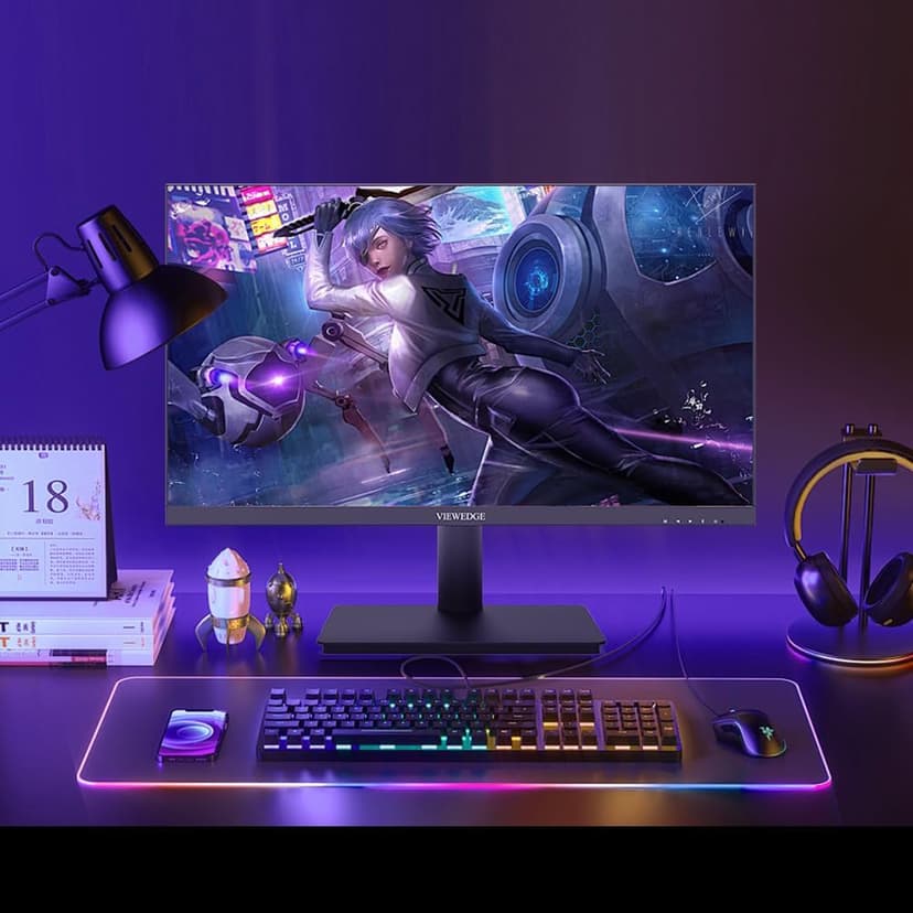 Viewedge 24 Inch Gaming Monitor with 240Hz, VA 1ms, FHD 1080p and HDR 10 PC Computer Monitor with 110% sRGB, Bluelight Filter, 2 HDMI & 1 DP Port, Support Adaptive Sync and Wall Mounted