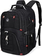 SHRRADOO Extra Large 50L Travel Laptop Backpack with USB Charging Port, College High School Backpack Airline Approved Business Work Bag Fits 17 Inch Computer for Men Women