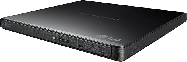 LG GP65NB60 8X USB 2.0 Super Multi Ultra Slim Portable DVD Writer Drive +/-RW External Drive with M-DISC Support - Black