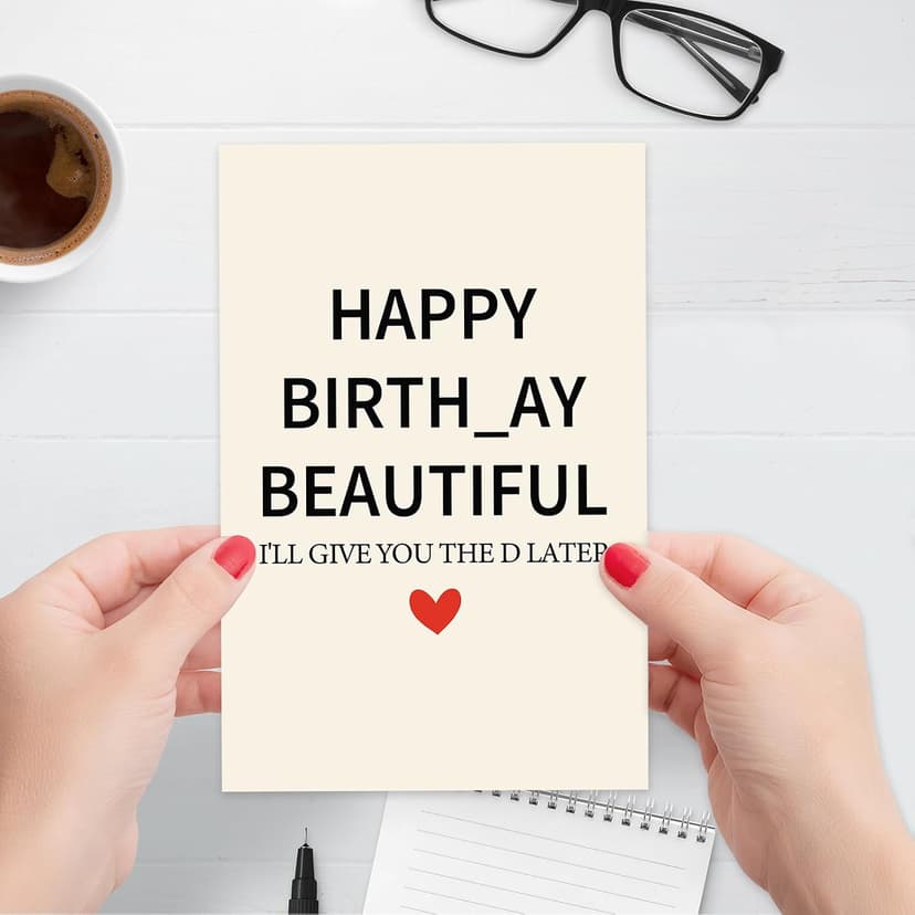 Funny Birthday Card for Wife from Husband, Best Gift for My Wife Birthday, Happy Wife Birthday Gift Ideas for Her, Sweet Birthday Card for Women Her Girlfriend B0DDBDZVLZ