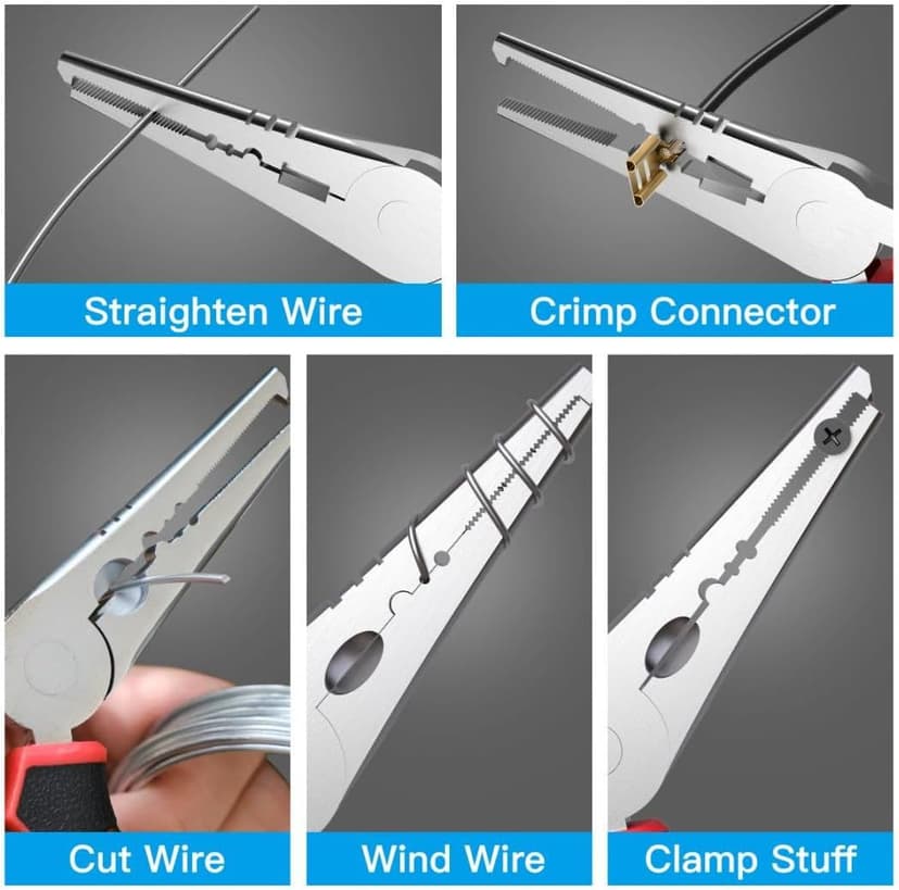 SNAIL TRAIL 7'' Fishing Pliers, Angled Head Split Ring Pliers, Auto-Open by Magnets, Corrosion Resistant Fish Hook Remover, Saltwater Crimping Shot & Wire Cutter Tool